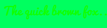 Image with Font Color 11FF00 and Background Color 00FF5F